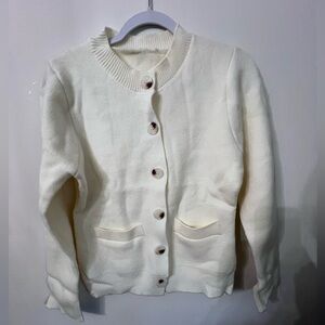No brand white/cream cardigan